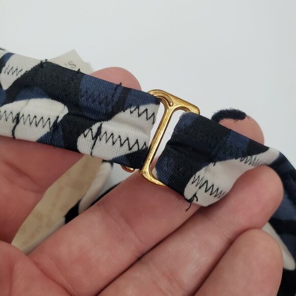 Victoria's Secret Biofit Navy White Polka Dot Underwire Strapless Bikini Top 32B - Picture 7 of 8